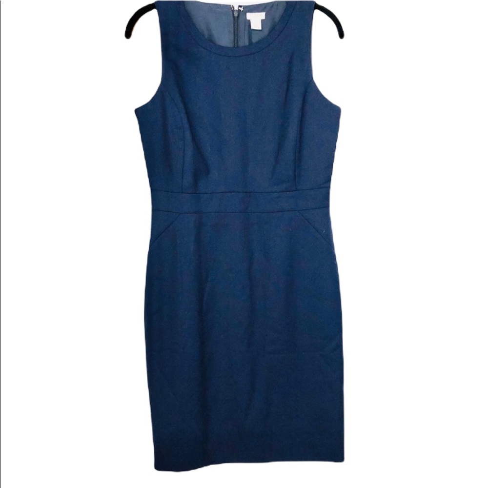 J. Crew Suiting Navy Sleeveless Shift Dress
